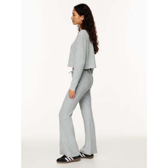 Aritzia Sunday Best | Baby Waffle Longsleeve In Grey - Picture 4 of 11